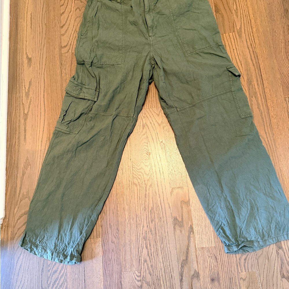 PILCRO Anthropologie Olive Green Cargo Pants